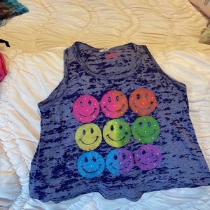 Purple burnout smiley top! So on trend!!!